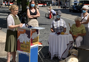 Maria Pappa bei ihrer Rede zur Eröffnung des  Vadian